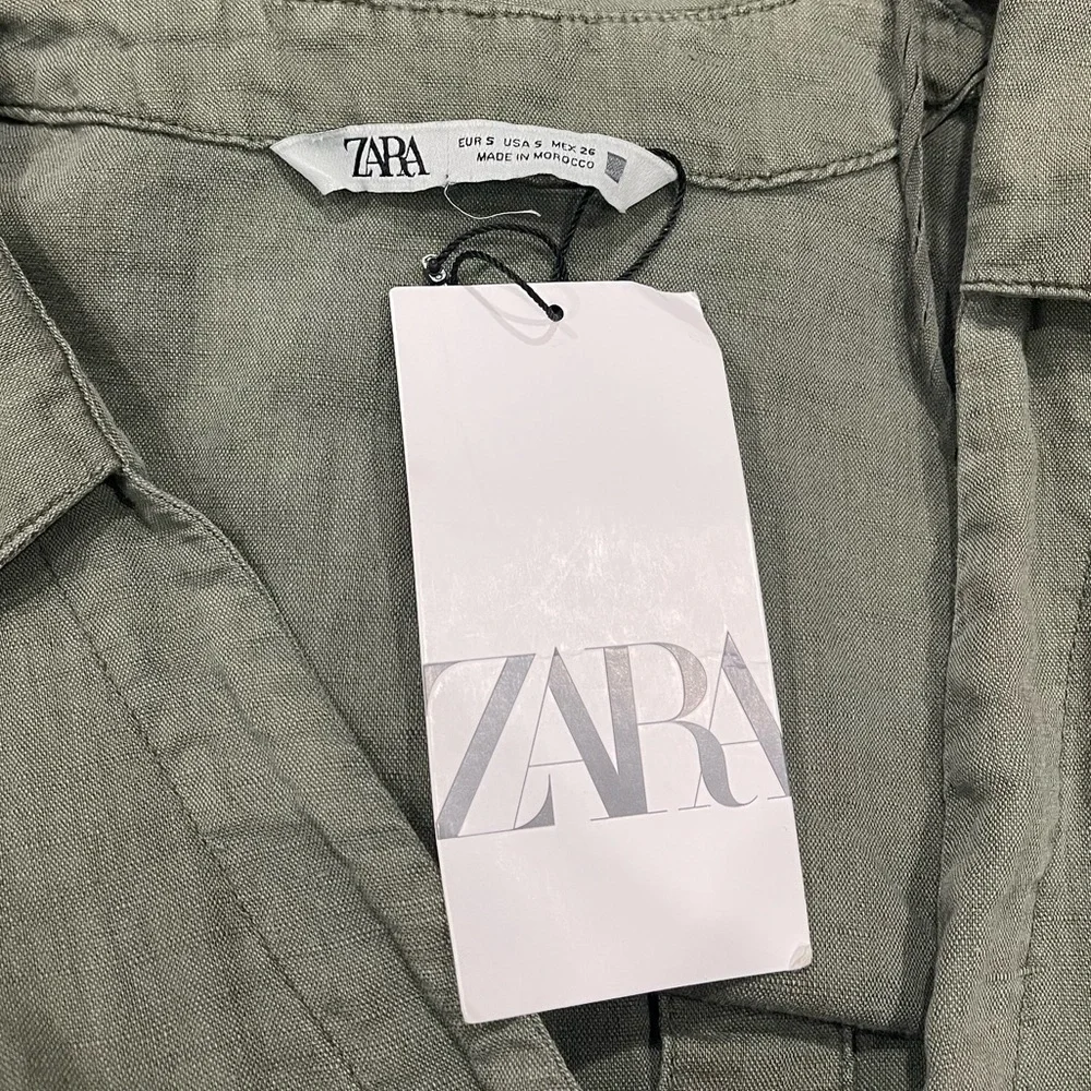 Zara Linen Blend Jumpsuit